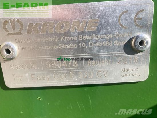 Cortacésped manual - Krone - ec b870 cv + f320cv tripple maaier