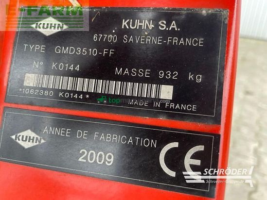 Cortacésped manual - Kuhn - gmd 3510 ff lift control