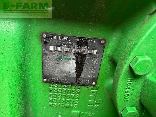 Tractor agrícola - John Deere - 8370r autopwr