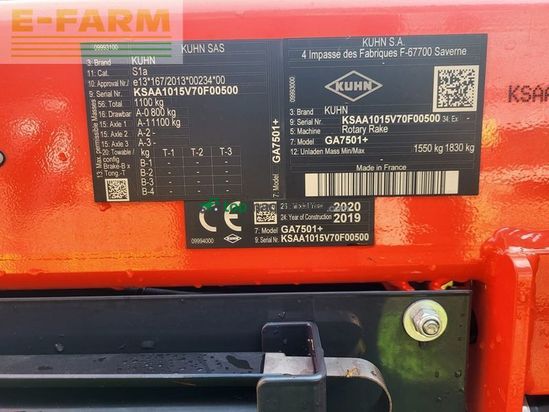Henificador - Kuhn - ga7501+ 2-kreisel-mittelschwader