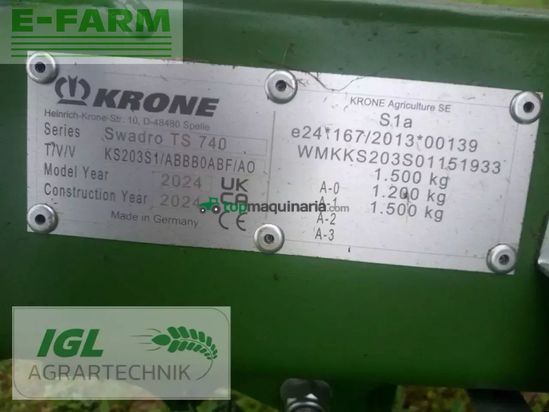 Rastrillo - Krone - swadro ts 740
