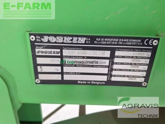 Volquet - Joskin - trans-cap 6500/22 bc 150