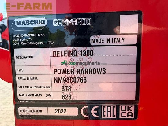 Grada rotativa - Maschio - delfino 1300 mit stabwalze