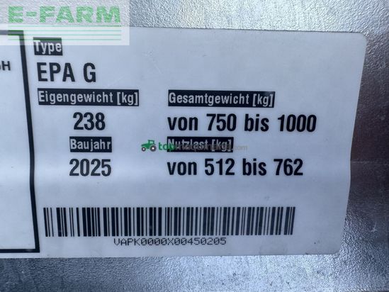 Remolqu agrícola - Pongratz - epa 206/12 g-rs-stk