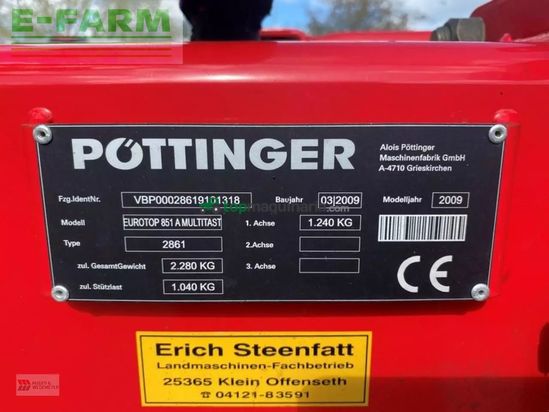 Rastrillo - Pöttinger - eurotop 851 a seitenschwader