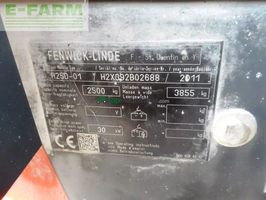 Elevadora - Linde - h25d-01 mit seitenschieber + zinkenverstellung +