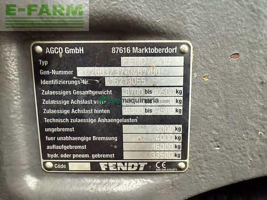 Tractor agrícola - Fendt - 516 scr profi