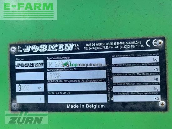 Cortacésped manual - Joskin - tr 270 c3