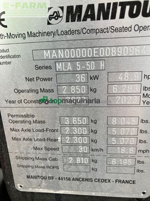 Minicargadora - Manitou - manitou mla 5-50