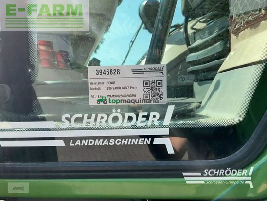 Tractor agrícola - Fendt - 936 vario gen7 profi plus