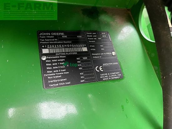 Cosechadora de Cereal - John Deere - t550i inkl. john deere 625x