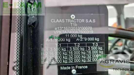 Tractor agrícola - Claas - arion 550 cmatic cis+