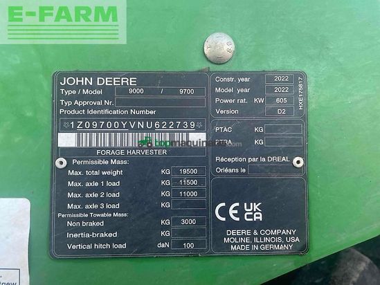 Cosechadora de Cereal - John Deere - 9700 mit pickup 639