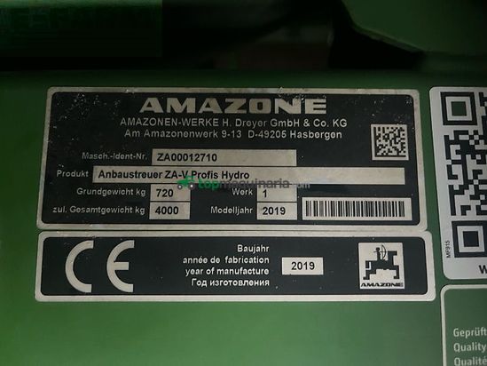Esparcidor - Amazone - za-v 3200 profis hydro