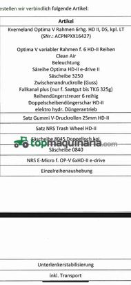 Sembradora monograno mecanica - Kverneland - optima hd e drive