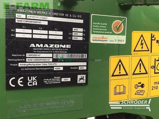 Cultivador - Amazone - cobra 7000-2tx - vorführmaschine