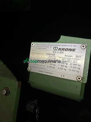 Cosechadora de Cereal - Krone - big x 630