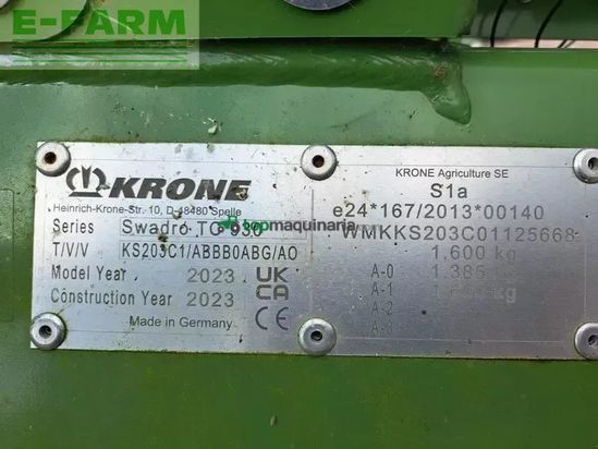Rastrillo - Krone - swadro tc 930