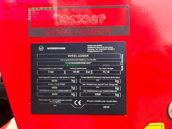 Minicargadora - Weidemann - 1140 basicline