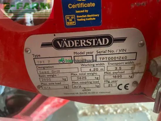 Sembradora monograno mecanica - Väderstad - tempo tpt 7