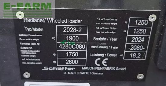 Minicargadora - Schaffer - 2028 - 2 mit fsd