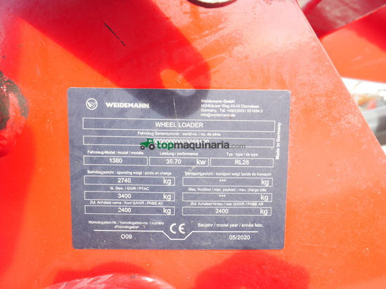 Minicargadora Weidemann 1380