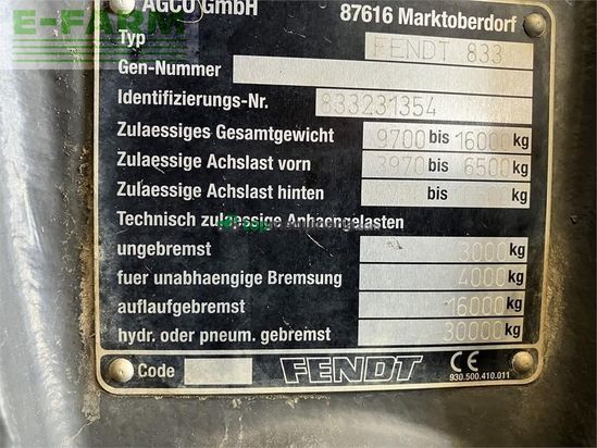 Tractor agrícola - Fendt - 822 vario