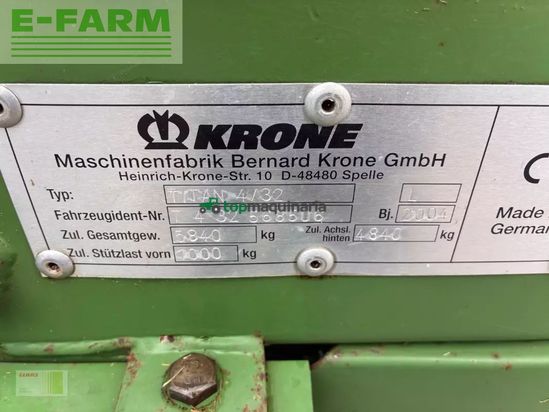 Remolqu agrícola - Krone - titan 4/32 l