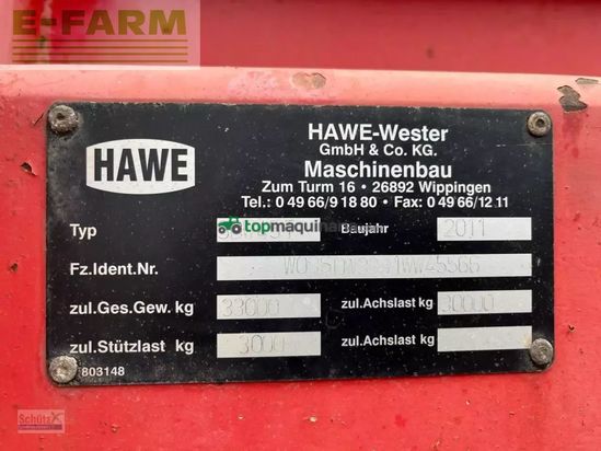 Cinta transportadora de forraje - Hawe - tridem sdw 45t, silagewagen