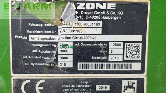 Combinado de siembra - Amazone - cirrus 6003-2cc 6003-2cc