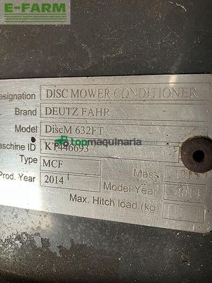 Cortacésped manual - Deutz-Fahr - discmaster 632 ft