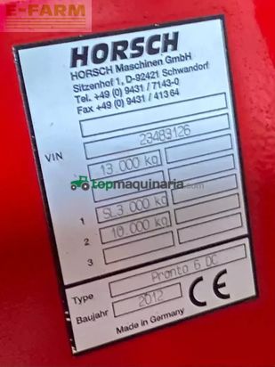Sembradora - Horsch - pronto 6 dc