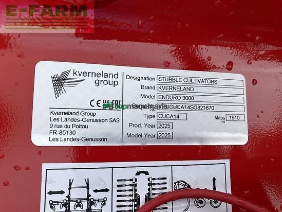 Cultivador - Kverneland - enduro 3000 triflex