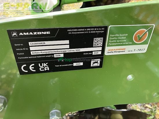 Grada de disco - Amazone - catros+ 3003 special