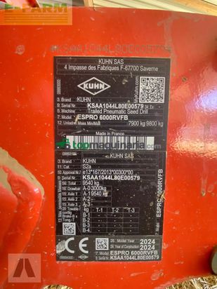 Combinado de siembra - Kuhn - espro 6000 r