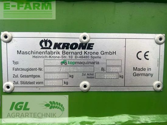 Remolqu agrícola - Krone - zx 450 gl