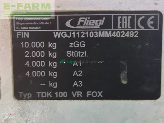 Volquet - Fliegl - tdk 100 vr fox