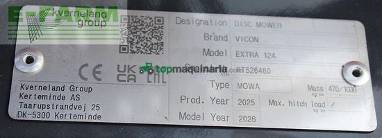 Cortacésped manual - Vicon - extra 124