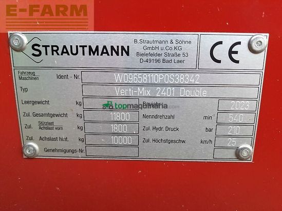 Remolqu esparcidor - Strautmann - verti mix 2401 double
