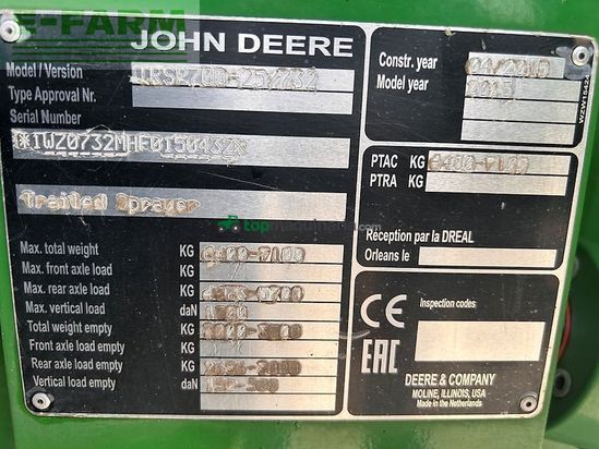 Atomizador - John Deere - m732i veldspuit