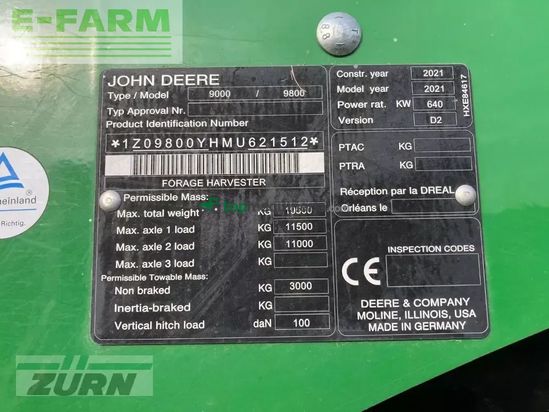 Cosechadora de Cereal - John Deere - 9800i (my21)