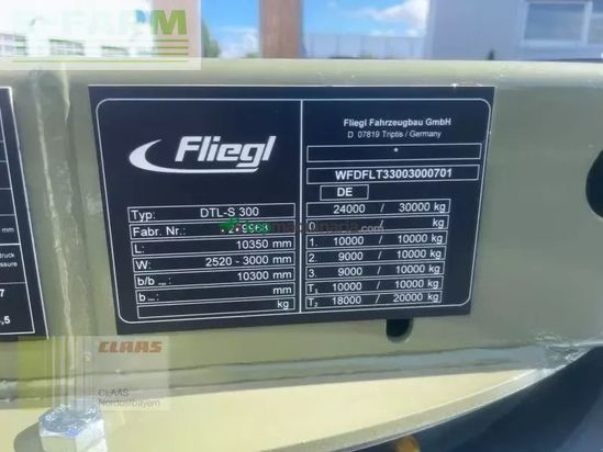 Remolqu agrícola - Fliegl - dtl-s 300 3-achs