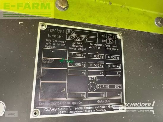 Cosechadora de Cereal - Claas - tucano 320
