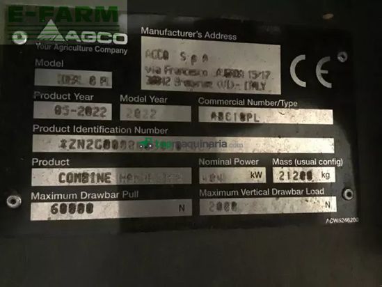 Cosechadora de Cereal - Massey Ferguson - ideal 8 pl 4 rm