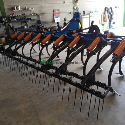 Cultivador chisel 17 brazos con rastra de púas muelle  10 mm