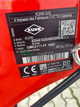 Cortacésped manual - Kuhn - gmd 3111 ff
