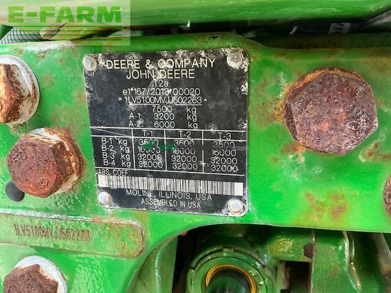 Tractor agrícola - John Deere - 5100m tractor (st27541)