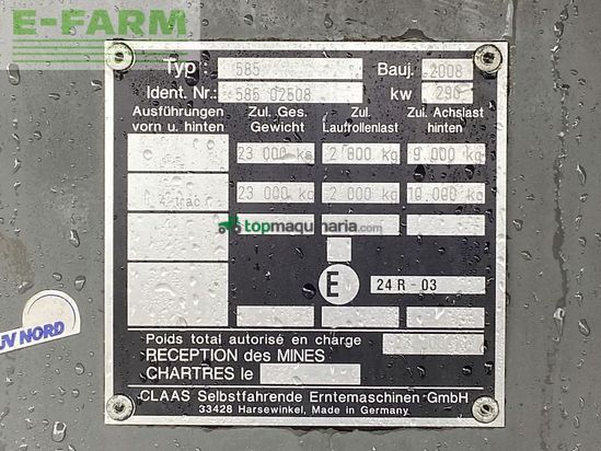 Cosechadora de Cereal - Claas - lexion 570 tt mit v900+tw