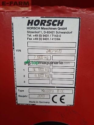 Sembradora - Horsch - maestro 8 cc