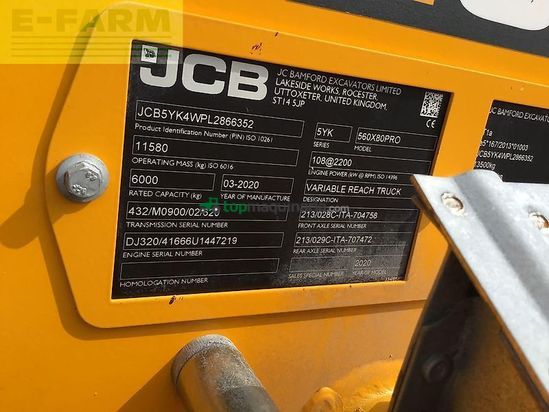 Telescopica - JCB - 560-80 agri pro